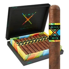 Load image into Gallery viewer, CAO BX3 Toro Nicaraguan and Honduran medium-flavored cigars, featuring dark wrapper and premium cigar band, on a wooden surface.