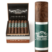 Load image into Gallery viewer, Cao Flathead Steel Horse Handbrake full-flavored cigars, showcasing the rich packaging and branding of Boston's Cigar Shop.