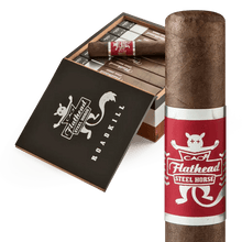 Load image into Gallery viewer, Full-flavored CAO Flathead Steel Horse Roadkill cigar pack, featuring bold packaging and premium cigar details.