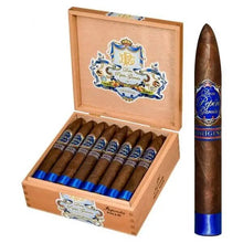 Load image into Gallery viewer, Full-flavored Don Pepin Garcia Blue Imperiales Torpedo cigars with dark, smooth wrapper and tapered head, displayed in a bundle.