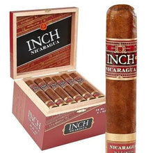Load image into Gallery viewer, E.P. Carrillo Inch Nicaragua No. 60 Gordo medium-flavored cigar with a dark wrapper and detailed band, resting on a wooden surface.