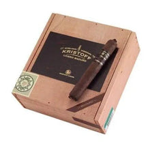 Load image into Gallery viewer, Coffee-infused Kristoff Ligero Maduro Churchill cigar, featuring dark wrapper and rich, aromatic tobacco profile.