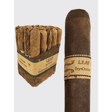 Load image into Gallery viewer, Medium flavored Leaf by Oscar Maduro Lancero cigar with a dark, rich wrapper, displayed on a wooden surface.