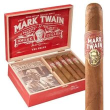 Load image into Gallery viewer, Medium-flavored Mark Twain The Press No. 1 Robusto Extra cigar from Boston's Cigar Shop, featuring a sleek, dark cigar with a smooth wrapper.