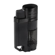 Load image into Gallery viewer, Rockwell Quad Torch Lighter - Black - Bosstyles Boston's Cigar ShopRockwell Quad Torch Lighter - Black
