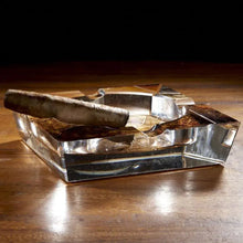 Load image into Gallery viewer, Tobacco Leaf Crystal Ashtray - Bosstyles Boston's Cigar ShopTobacco Leaf Crystal Ashtray