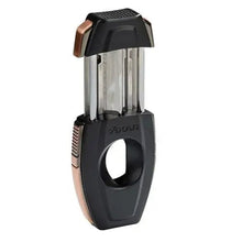 Load image into Gallery viewer, Xikar Flip Dual Cutter Black & Bronze - Bosstyles Boston's Cigar ShopXikar Flip Dual Cutter Black & Bronze