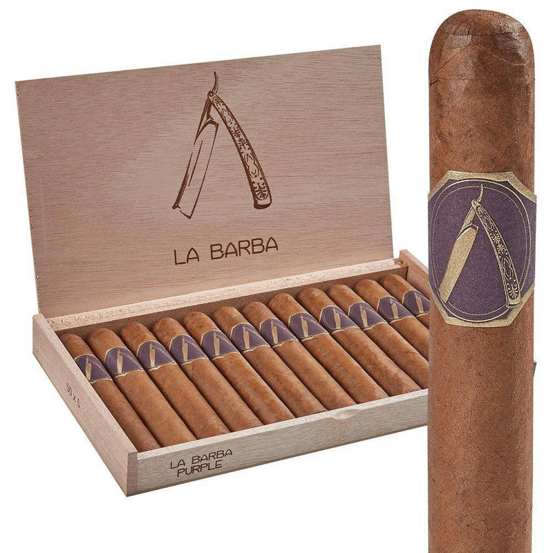 La Barba Purple Lonsdale (Lancerno/Panatela) Medium Flavored Cigars Boston's Cigar Shop