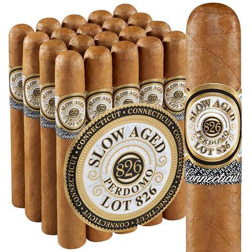 Perdomo Slow-Aged Lot 826 Cigars Churchill Natural Coffee Infused Boston's Cigar Shop