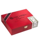Sweet flavored Cosechero Maduro Premium Robusto cigar with dark, oily wrapper and band, showcasing its rich, flavorful appearance.