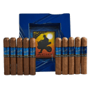 Assorted ACID Kuba Kuba cigar sampler with colorful ashtrays, featuring vibrant ceramic designs and cigars ready for smoking.
