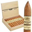 Aging Room Quattro Connecticut Maestro torpedo cigars with smooth medium flavor, displayed in a close-up shot.