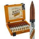 Full-flavored Alec Bradley Black Market Esteli Torpedo cigar with dark wrapper, displayed on a wooden surface.