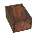 A Alec Bradley Black Market Vandal Perfecto medium flavor cigar displayed in a wooden box.