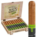 Alec Bradley Black Market Vandal The Con Toro medium flavored cigars displayed in a box with band details.