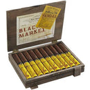 A Alec Bradley Black Market Vandal Toro medium flavor cigar with dark wrapper, displayed on a wooden surface.