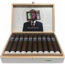 Alec & Bradley Blind Faith Gordo medium flavored cigars, showcasing the cigar's rich wrapper and band design on a black background.