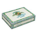 Alec Bradley Caribbean Cask Toro mild flavor cigar with caramel and spice notes, displayed on a wooden surface.