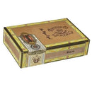 Alec Bradley Coyol Petite Lancero sweet flavored cigar with a light brown wrapper, displayed on a wooden surface.