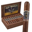 Alec Bradley Magic Toast Toro sweet-flavored cigar with a dark wrapper and detailed band, displayed on a light background.