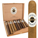 Ashton 10-Cigar Sampler Box with assorted cigars, displayed in a sleek wooden case, from Boston's Cigar Shop.