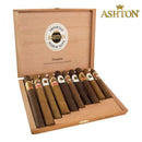 Ashton 10-Cigar Sampler Box featuring a selection of premium cigars from Boston's Cigar Shop.