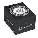 Black Crown Toro medium-flavored cigars arranged in a box, showcasing their dark wrapper and premium quality.