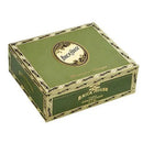 Brick House Connecticut Corona Larga mild flavor cigar with a natural wrapper and classic cigar band, displayed on a wooden surface.