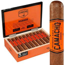 Sweet flavored Camacho Nicaragua Toro cigar with rich wrapper and detailed band, showcasing premium craftsmanship.