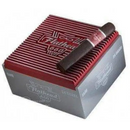 Full flavored CAO Flathead V660 Carb Gordo cigar resting on a wooden surface.