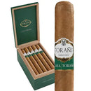 Carlos Torano Casa Torano Churchill sweet-flavored cigar with rich tobacco and smooth aroma, displayed on a wooden surface.