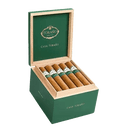Carlos Torano Casa Torano Churchill sweet flavored cigar with a dark wrapper and band, displayed on a wooden surface.