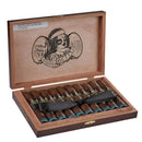 Sweet flavored Deadwood Tobacco Co. Fat Bottom Betty Robusto cigar with a rich, dark wrapper and colorful band, ready for smoking.