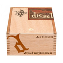 Diesel Unlimited Maduro D.4 Robusto sweet-flavored cigar, dark Maduro wrapper, displayed on a wooden surface.