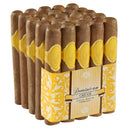 Mild flavor Dominican Cream Robusto cigar with a smooth brown wrapper, displayed on a wooden surface.