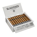 Drew Estate Blackened Shade to Black S84 Corona Doble medium flavor cigar with dark wrapper, displayed on a wooden surface.