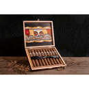 Drew Estate Deadwood Girl With No Name Lonsdale cigar box with medium-flavored cigars, showcasing the colorful packaging and branding.