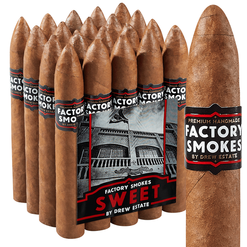 Drew Estate Factory Smokes Sweets Belicoso Coffee Infused Boston's Cigar Shop