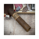 Drew Estate Kentucky Fire Cured Fat Molly Robusto cigar with medium flavor, featuring dark wrapper and detailed band, displayed on a wooden surface.