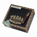 Drew Estate Tabak Especial Corona Negra sweet flavored cigar with dark wrapper, resting on a wooden surface.