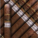 Sweet flavored Drew Estate Tabak Especial Corona Negra cigar with dark wrapper, displayed in a natural setting.