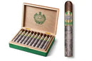 Full-flavored El Rey Del Mundo Appointment Brazil Robusto cigar displayed in a box, showcasing rich, dark tobacco leaves.