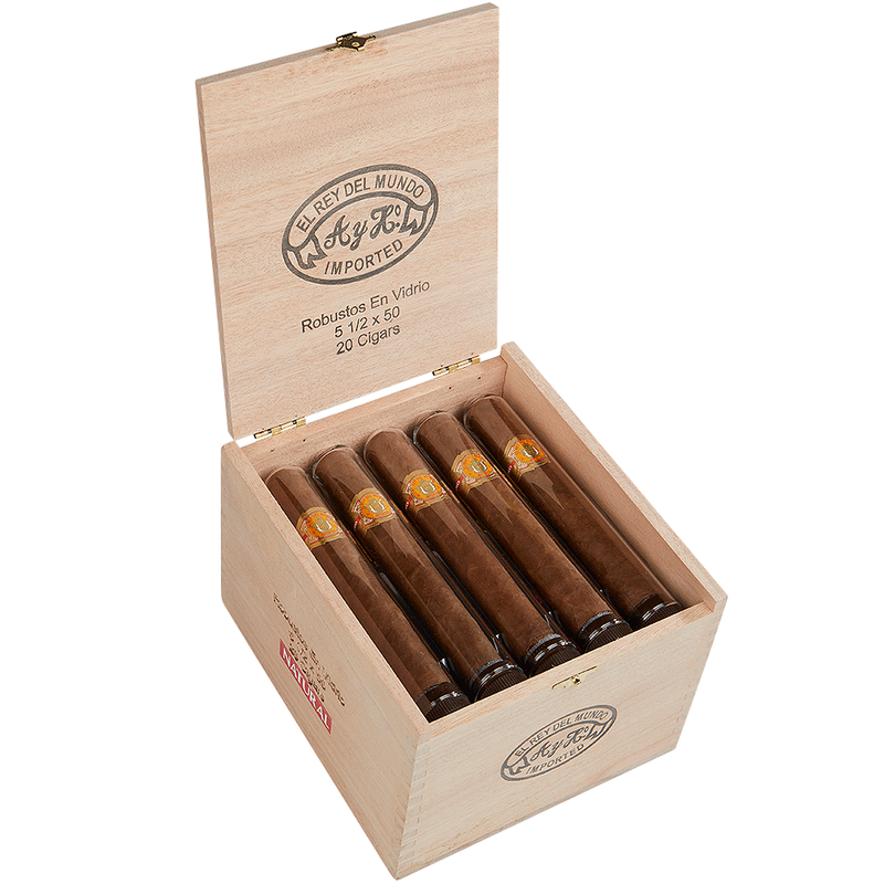 El Rey del Mundo Naturals Robusto En Vidrio Medium Flavored Cigars Boston's Cigar Shop