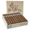 Fighting Cock Churchill medium flavor cigar from Boston's Cigar Shop, showcasing a wrapped premium cigar with a band.