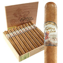 Fighting Cock Robusto medium flavor cigar with rich brown wrapper, displayed on a wooden surface, from Boston's Cigar Shop.