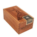 Medium flavored Foundation The Tabernacle Lancero cigars displayed in a box, showcasing rich brown wrappers and detailed packaging.