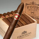 Four Kicks Crowned Heads Corona Gorda sweet flavored cigar displayed in a close-up image, showcasing its rich wrapper and band.
