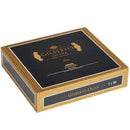 Gilberto Oliva Reserva Noir Churchill medium-flavored cigar displayed with its packaging, highlighting premium cigar craftsmanship.