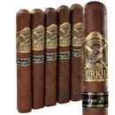 Gurkha Legend Vintage 2001 Toro cigar sampler featuring premium cigars from Gurkha, displayed in a natural setting.