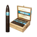 Herrera Esteli Brazilian Stalk-Cut Maduro Fino cigar with coffee-infused flavor, in pyramid shape and dark Maduro wrapper.